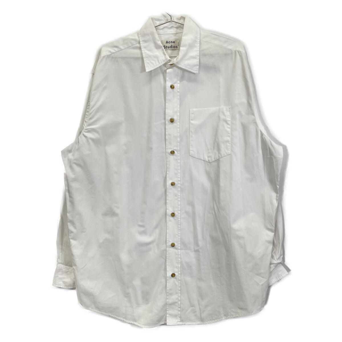 ACNE STUDIOS アクネ ストゥディオズ BB0044 ﾎﾜｲﾄ ｺｯﾄﾝ100 ATLENT NEW SOFT POP ｼｬﾂ トップス 44