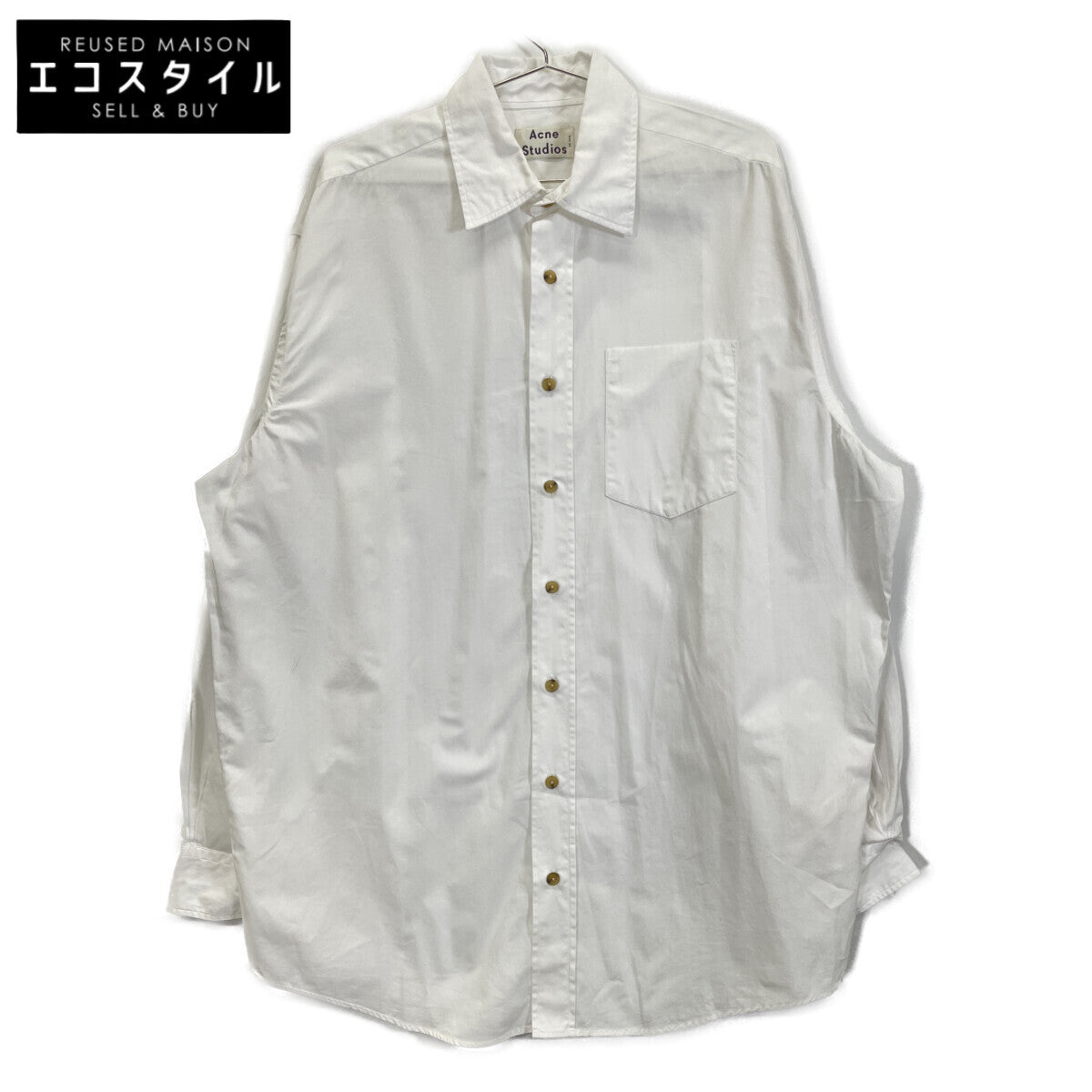 ACNE STUDIOS アクネ ストゥディオズ BB0044 ﾎﾜｲﾄ ｺｯﾄﾝ100 ATLENT NEW SOFT POP ｼｬﾂ トップス 44