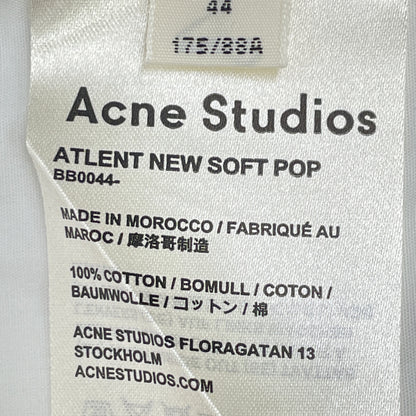 ACNE STUDIOS アクネ ストゥディオズ BB0044 ﾎﾜｲﾄ ｺｯﾄﾝ100 ATLENT NEW SOFT POP ｼｬﾂ トップス 44