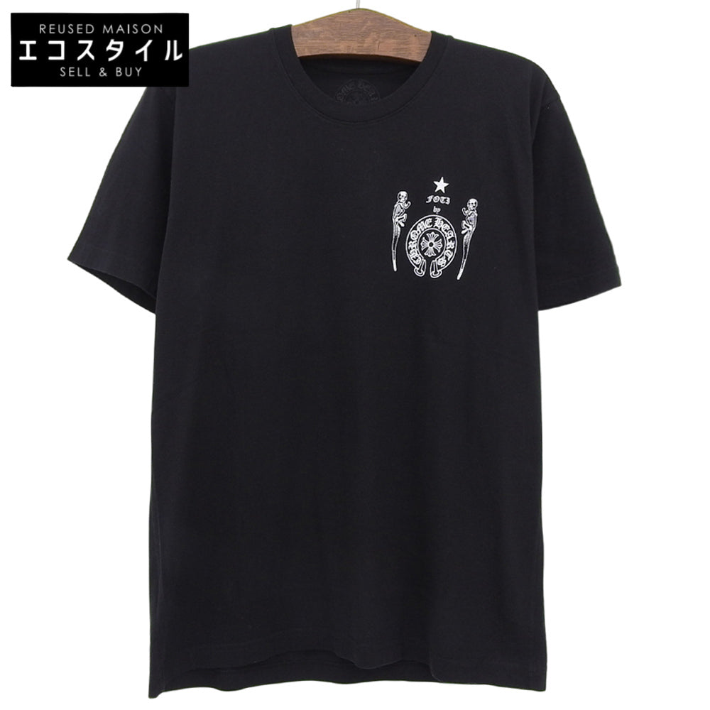 Chrome Hearts クロムハーツ 美品 FOTI スカルプリント コットン Tシャツ トップス メンズ ブラック L 2212-304-0793 トップス L