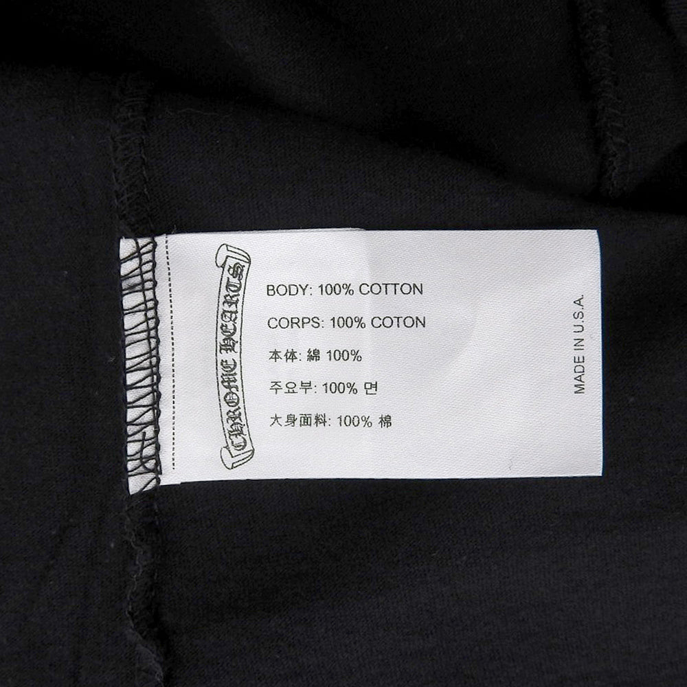 Chrome Hearts クロムハーツ 美品 FOTI スカルプリント コットン Tシャツ トップス メンズ ブラック L 2212-304-0793 トップス L