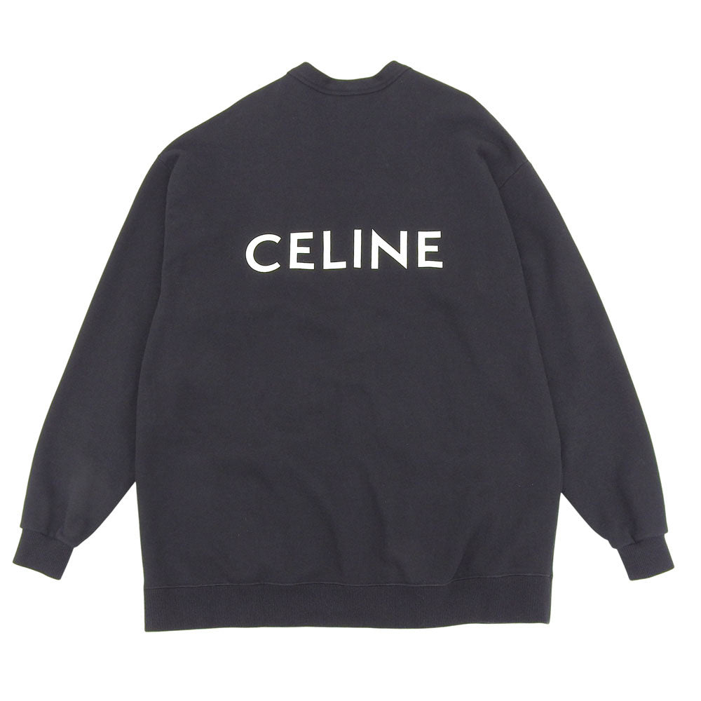 CELINE セリーヌ バックロゴ カーディガン トップス メンズ ブラック XS 2Y672670Q トップス XS