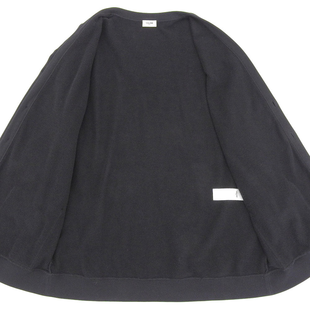 CELINE セリーヌ バックロゴ カーディガン トップス メンズ ブラック XS 2Y672670Q トップス XS