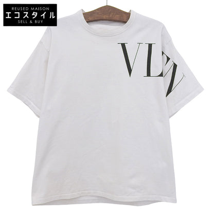 VALENTINO ヴァレンティノ VLTNロゴ コットン Tシャツ トップス メンズ ホワイト 白 XL トップス XL