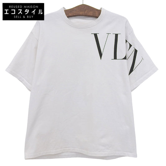 VALENTINO ヴァレンティノ VLTNロゴ コットン Tシャツ トップス メンズ ホワイト 白 XL トップス XL