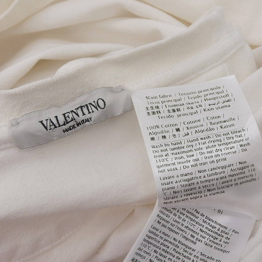 VALENTINO ヴァレンティノ VLTNロゴ コットン Tシャツ トップス メンズ ホワイト 白 XL トップス XL