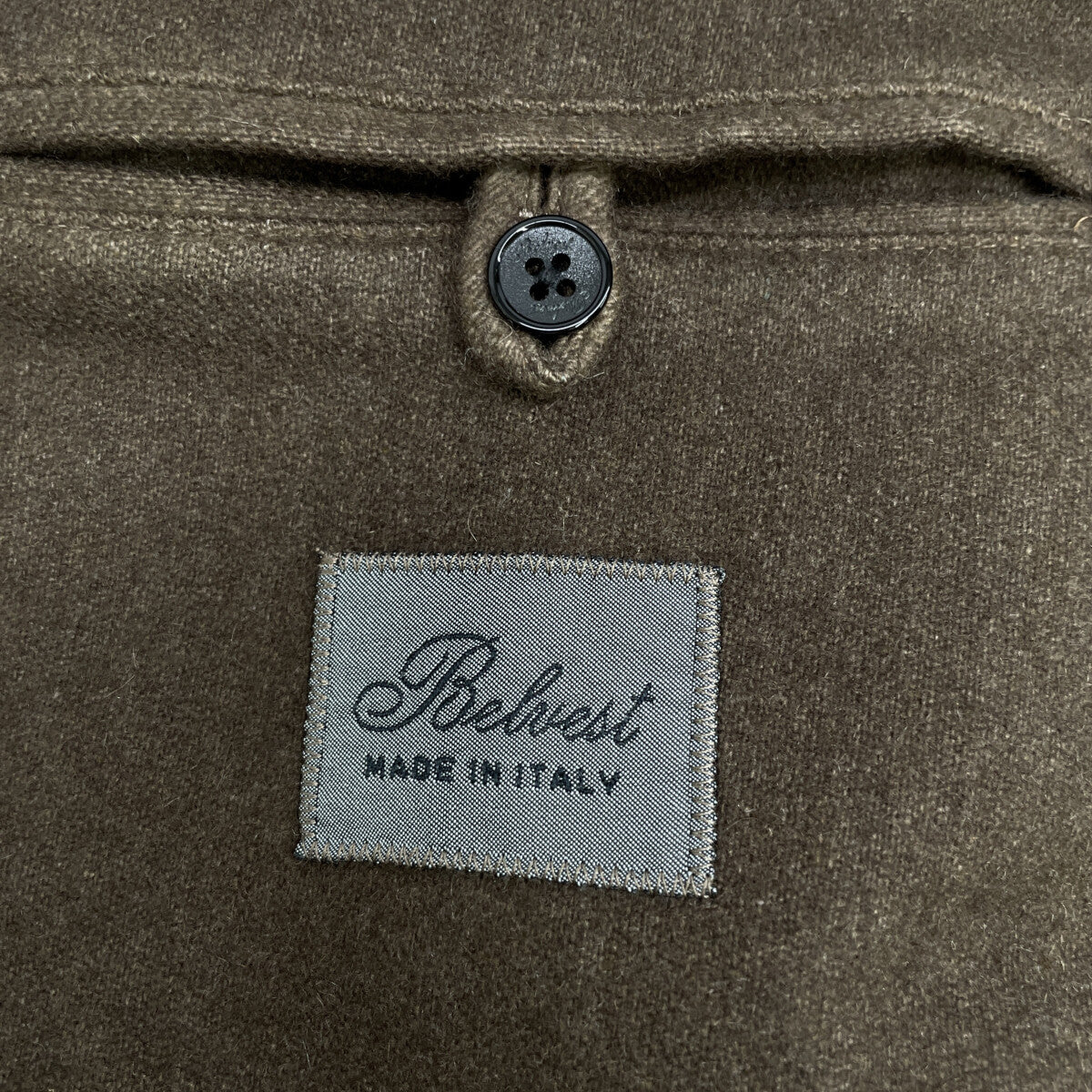 Belvest ベルベスト PT1403 ﾌﾞﾗｳﾝ ｶｼﾐﾔ ﾁｪｽﾀｰｺｰﾄ コート 44