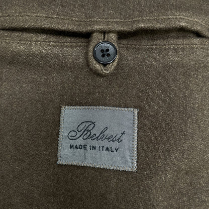 Belvest ベルベスト PT1403 ﾌﾞﾗｳﾝ ｶｼﾐﾔ ﾁｪｽﾀｰｺｰﾄ コート 44