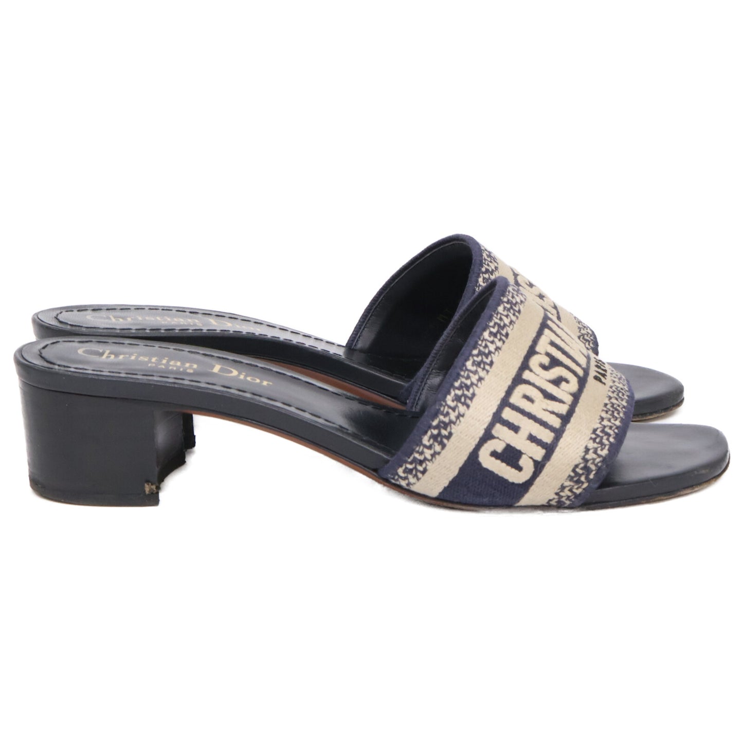 Christian Dior クリスチャンディオール Dway ロゴ エンブロイダリー ヒール シューズ 36