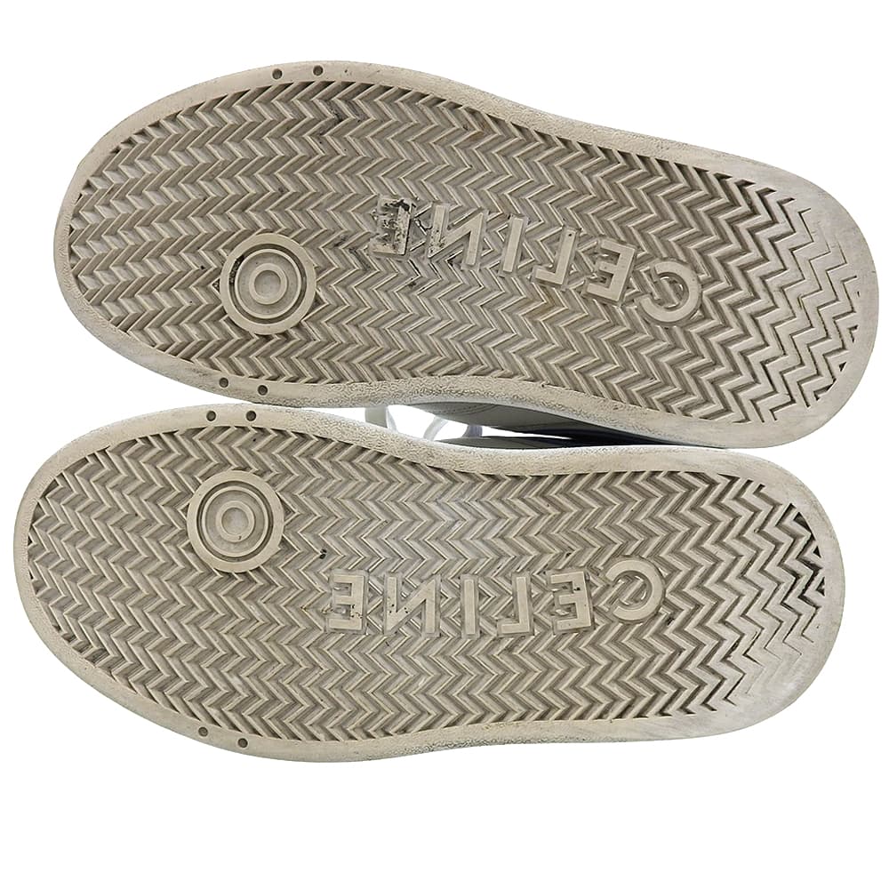 CELINE セリーヌ プラットフォームソール ブロック スニーカー シューズ レディース ホワイト×ブルー 36 シューズ 36