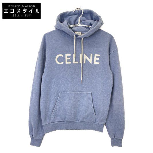 CELINE セリーヌ ﾌﾞﾙｰ 2Y369670Q ｸﾗｼｯｸﾛｺﾞﾙｰｽﾞﾌﾟﾙｵｰﾊﾞｰﾊﾟｰｶｰ トップス XXS