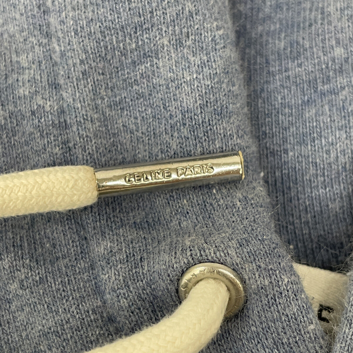 CELINE セリーヌ ﾌﾞﾙｰ 2Y369670Q ｸﾗｼｯｸﾛｺﾞﾙｰｽﾞﾌﾟﾙｵｰﾊﾞｰﾊﾟｰｶｰ トップス XXS