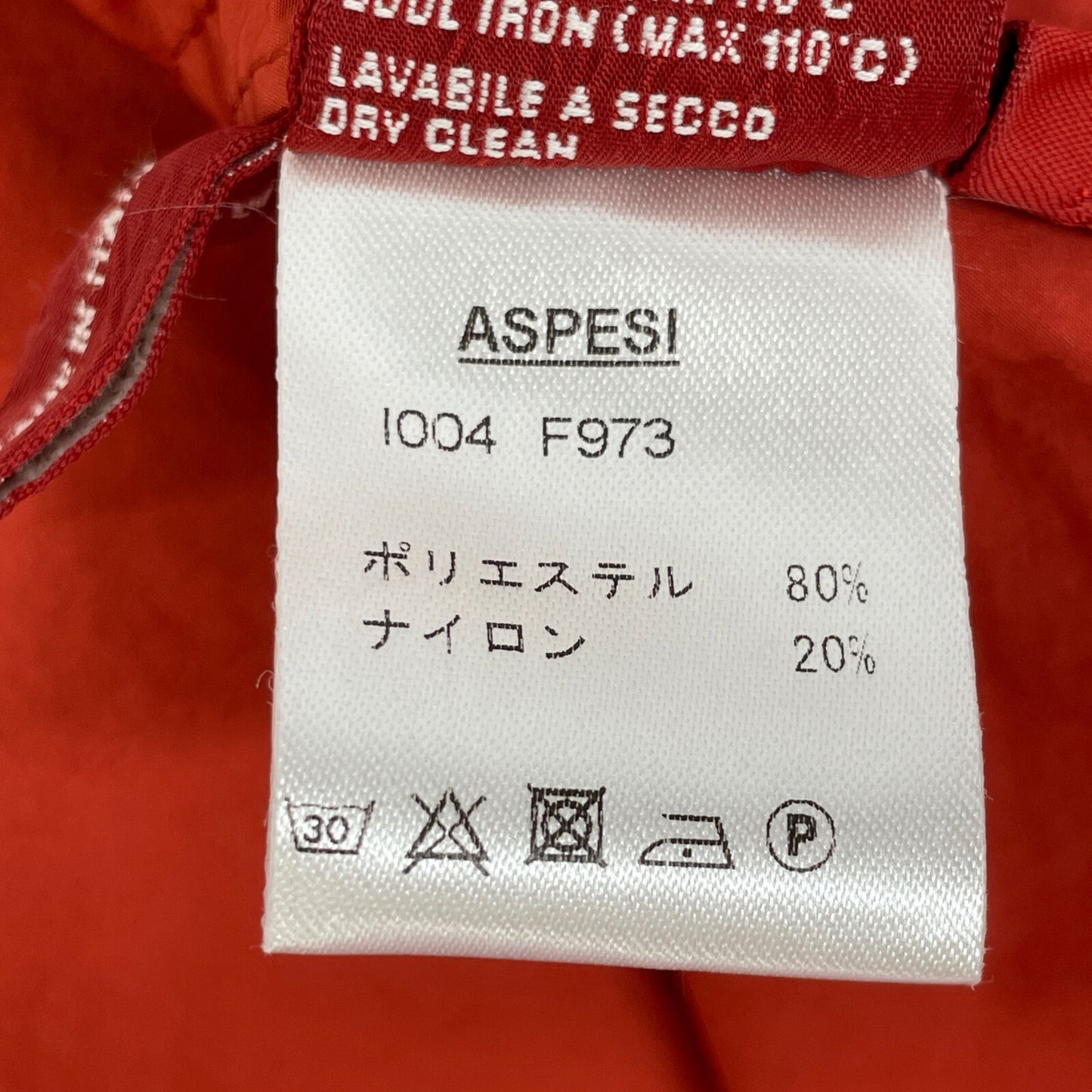 ASPESI アスペジ ﾚｯﾄﾞ ﾅｲﾛﾝｼｬﾂｼﾞｬｹｯﾄ ジャケット S