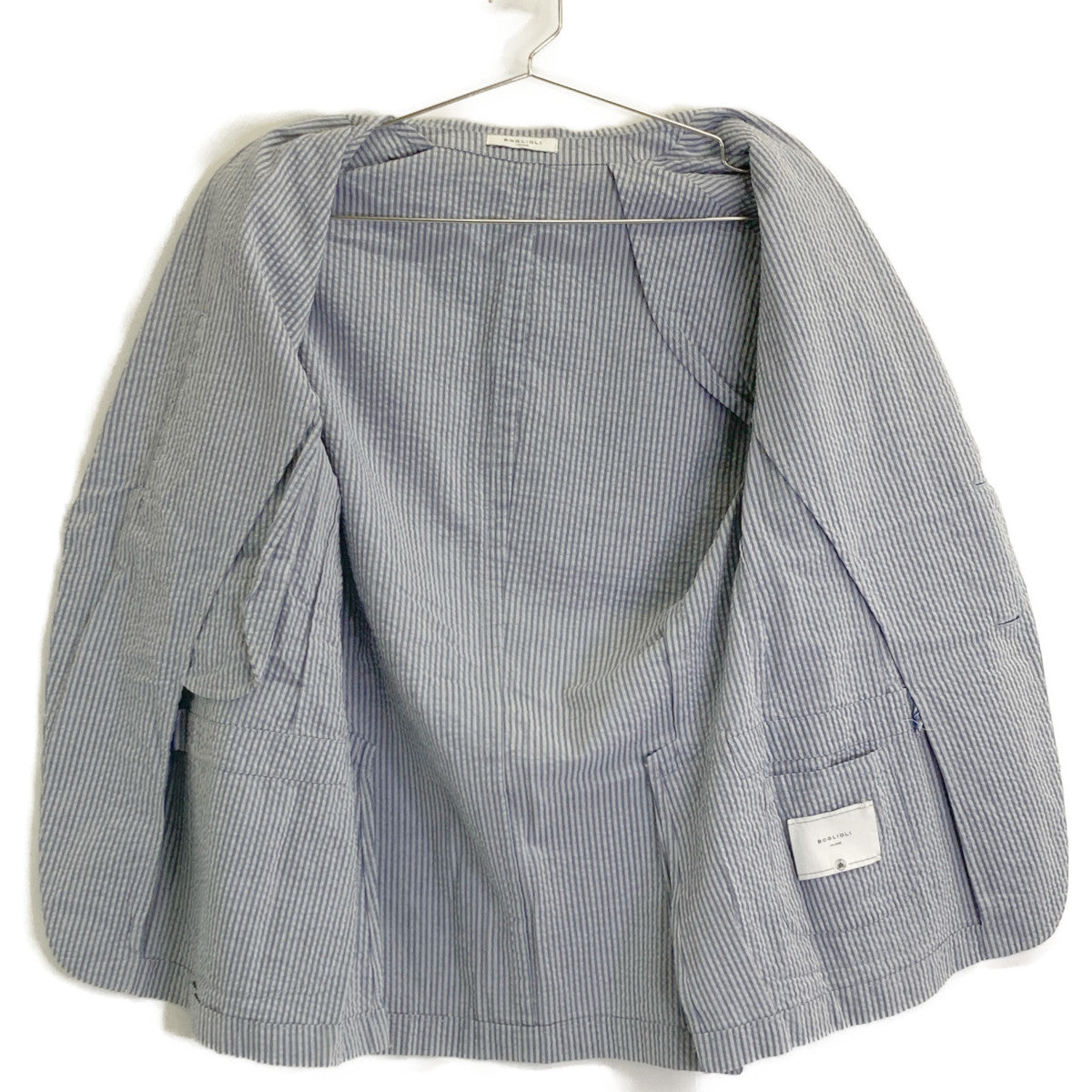 BOGLIOLI ボリオリ M1402I コットン ストライプ シアサッカージャケット ジャケット 46
