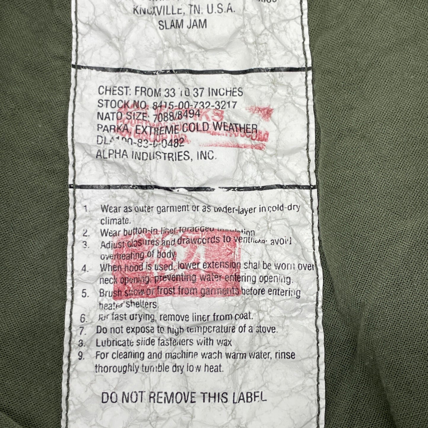 ALPHA INDUSTRIES アルファインダストリーズ 17A51SJU009 424×Slam Jam ｶｰｷ USED加工 ｶｰｺﾞﾊﾟﾝﾂ ボトムス M