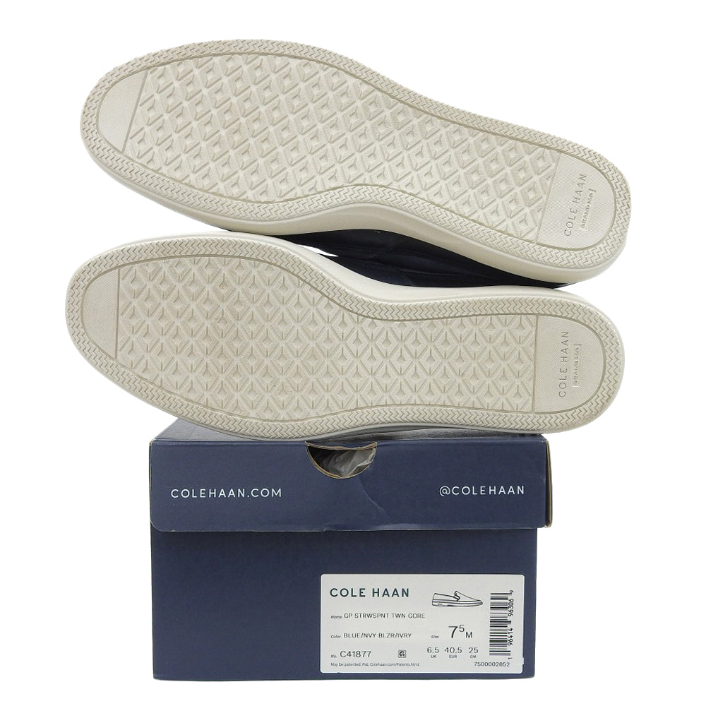 Cole Haan コールハーン 美品 グランドプロ ストローポイント ツインゴアスニーカー シューズ メンズ チャイナブルー 7 1/2 M 25cm C41877 シューズ 7 1/2 M
