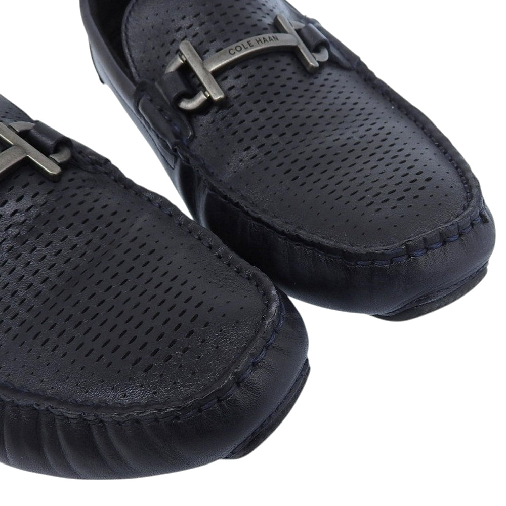 Cole Haan コールハーン 美品 グランド レーザービットドライバー シューズ メンズ ネイビー 25.5cm C38515 シューズ 8