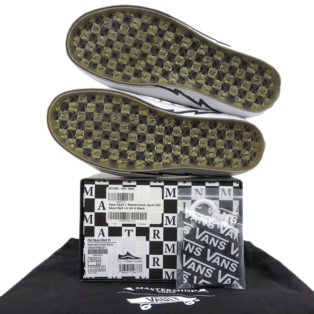 VANS バンズ 美品 オールド スクール ボルト スニーカー メンズ ブラック×ホワイト 28cm 721454 シューズ 43.0(EUR)