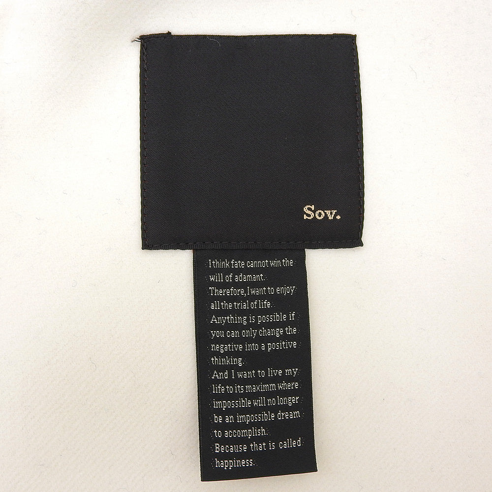 SOV. ソブ ダブルスタンダード ビッグショールカラー 前開きコート レディース ホワイト F コート ―