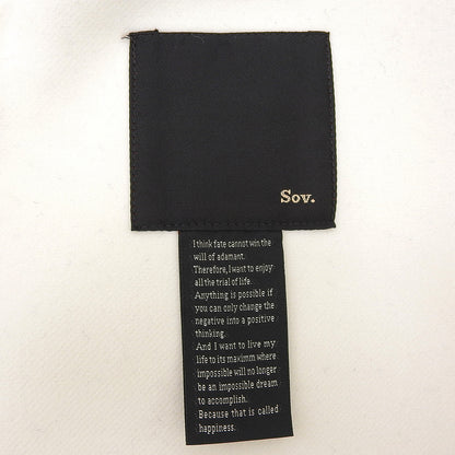 SOV. ソブ ダブルスタンダード ビッグショールカラー 前開きコート レディース ホワイト F コート ―