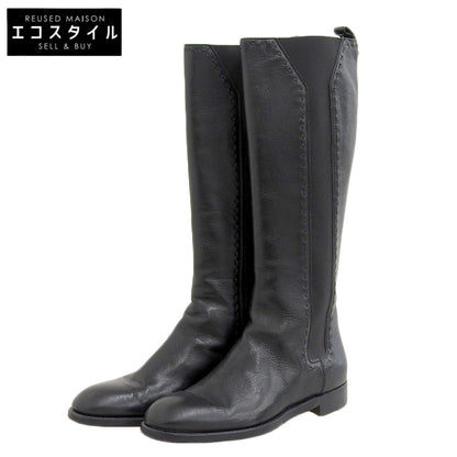 Yves Saint-Laurent イヴサンローラン サイドゴア ジョッキーブーツ シューズ レディース ブラック 36 シューズ ブラック