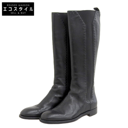 Yves Saint-Laurent イヴサンローラン サイドゴア ジョッキーブーツ シューズ レディース ブラック 36 シューズ ブラック