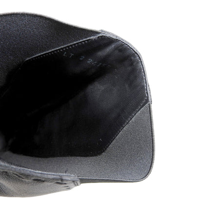 Yves Saint-Laurent イヴサンローラン サイドゴア ジョッキーブーツ シューズ レディース ブラック 36 シューズ ブラック