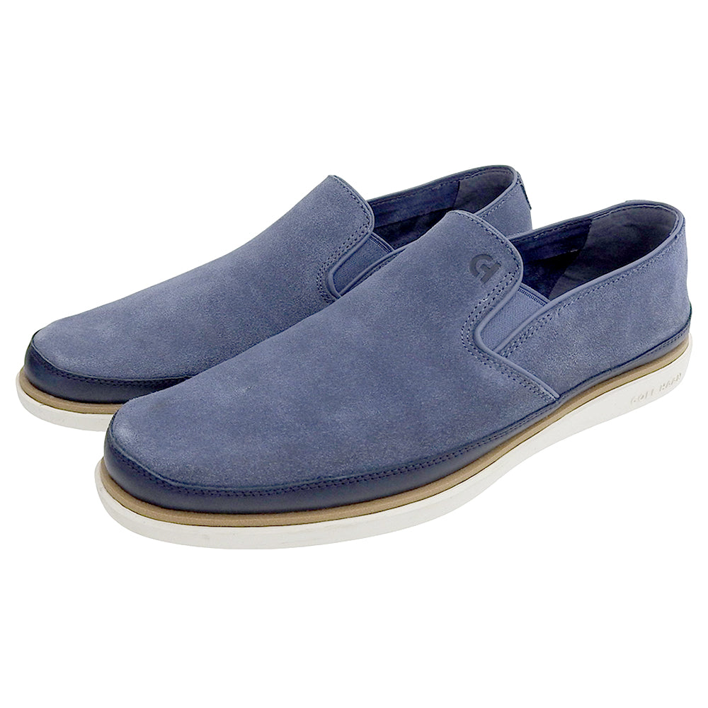 Cole Haan コールハーン 美品 グランドプロ ストローポイント ツインゴア シューズ メンズ ブルー 8M C41877 シューズ 8M