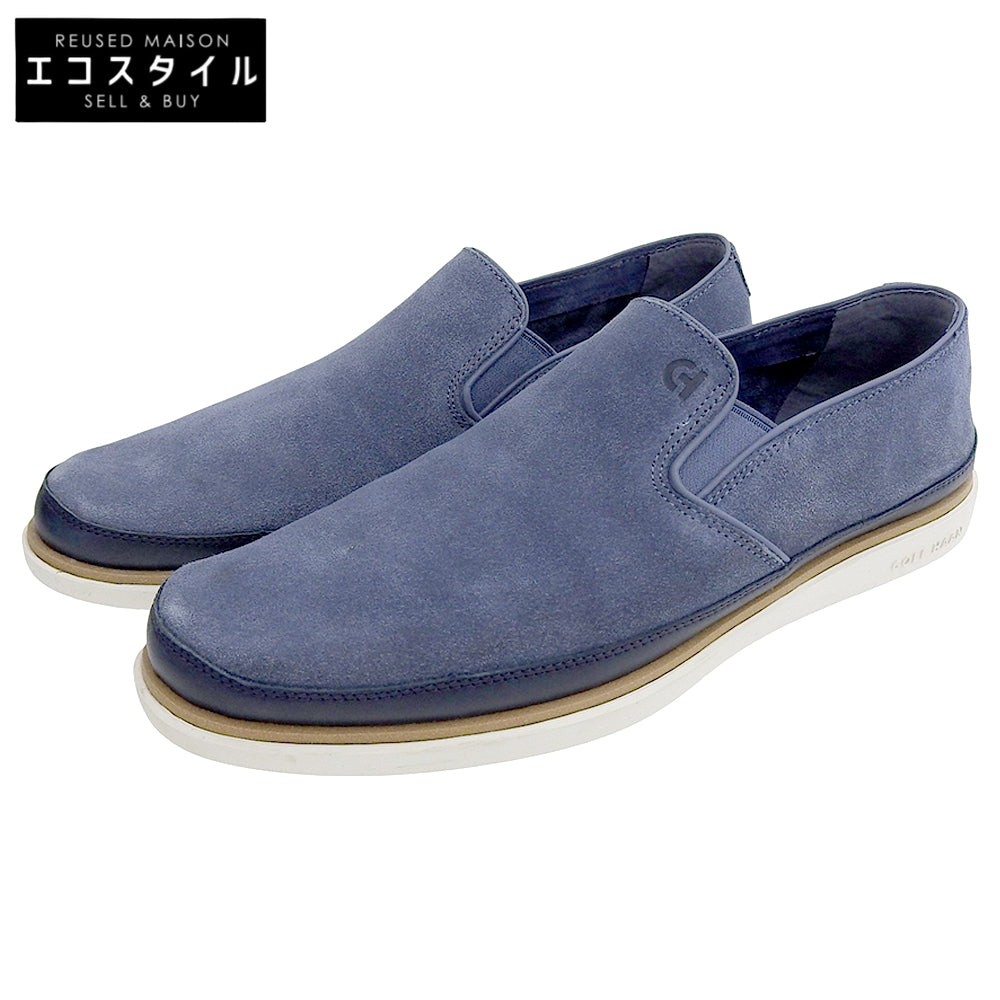 Cole Haan コールハーン 美品 グランドプロ ストローポイント ツインゴア シューズ メンズ ブルー 8M C41877 シューズ 8M
