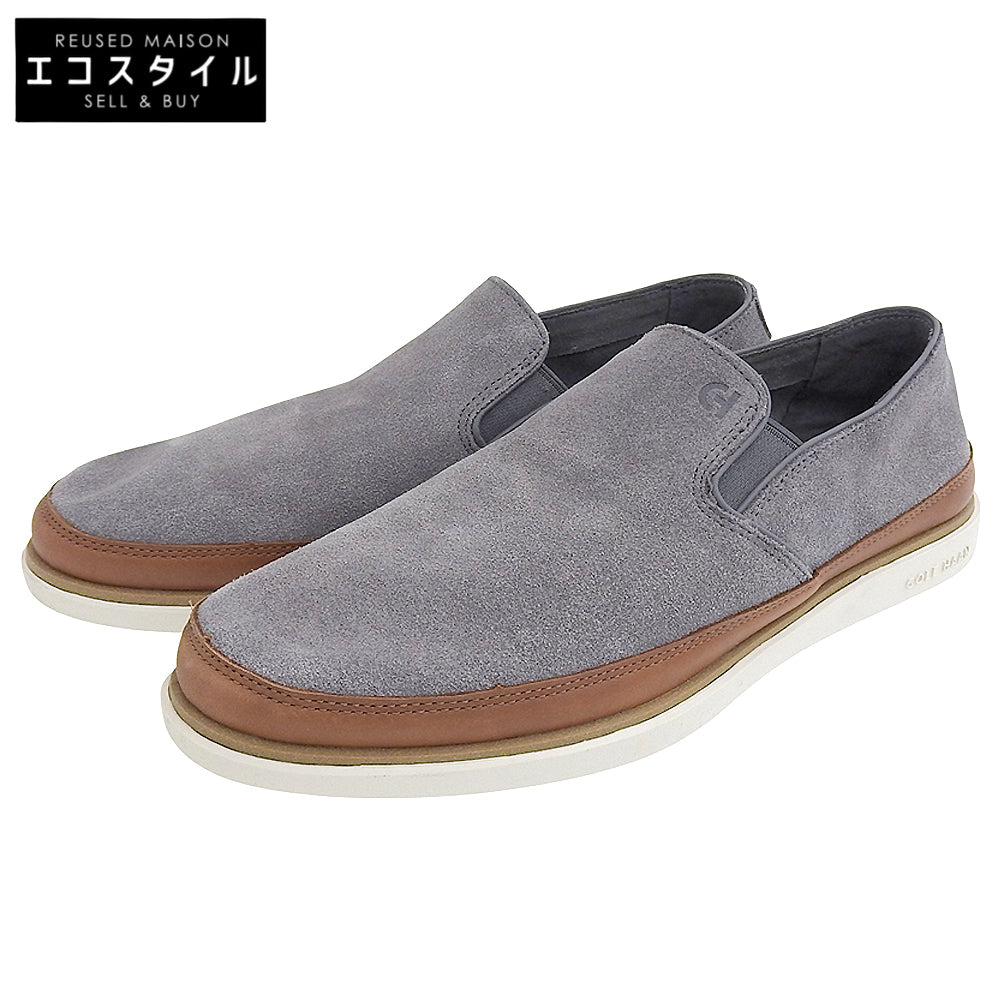 Cole Haan コールハーン 新品同様 グランドプロ ストローポイント ツインゴア シューズ メンズ グレー 8M C41875 シューズ 8M