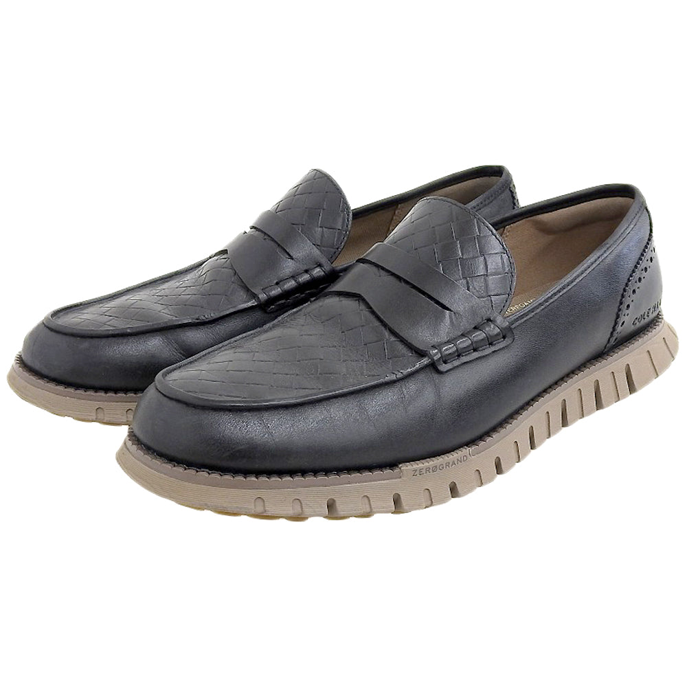 Cole Haan コールハーン 美品 ゼログランド リマスタード ペニーローファー シューズ メンズ 黒 ブラック 8M C40532 シューズ 8M