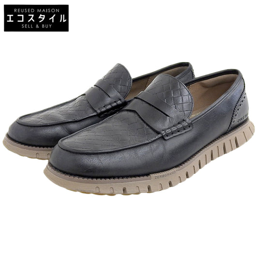 Cole Haan コールハーン 美品 ゼログランド リマスタード ペニーローファー シューズ メンズ 黒 ブラック 8M C40532 シューズ 8M