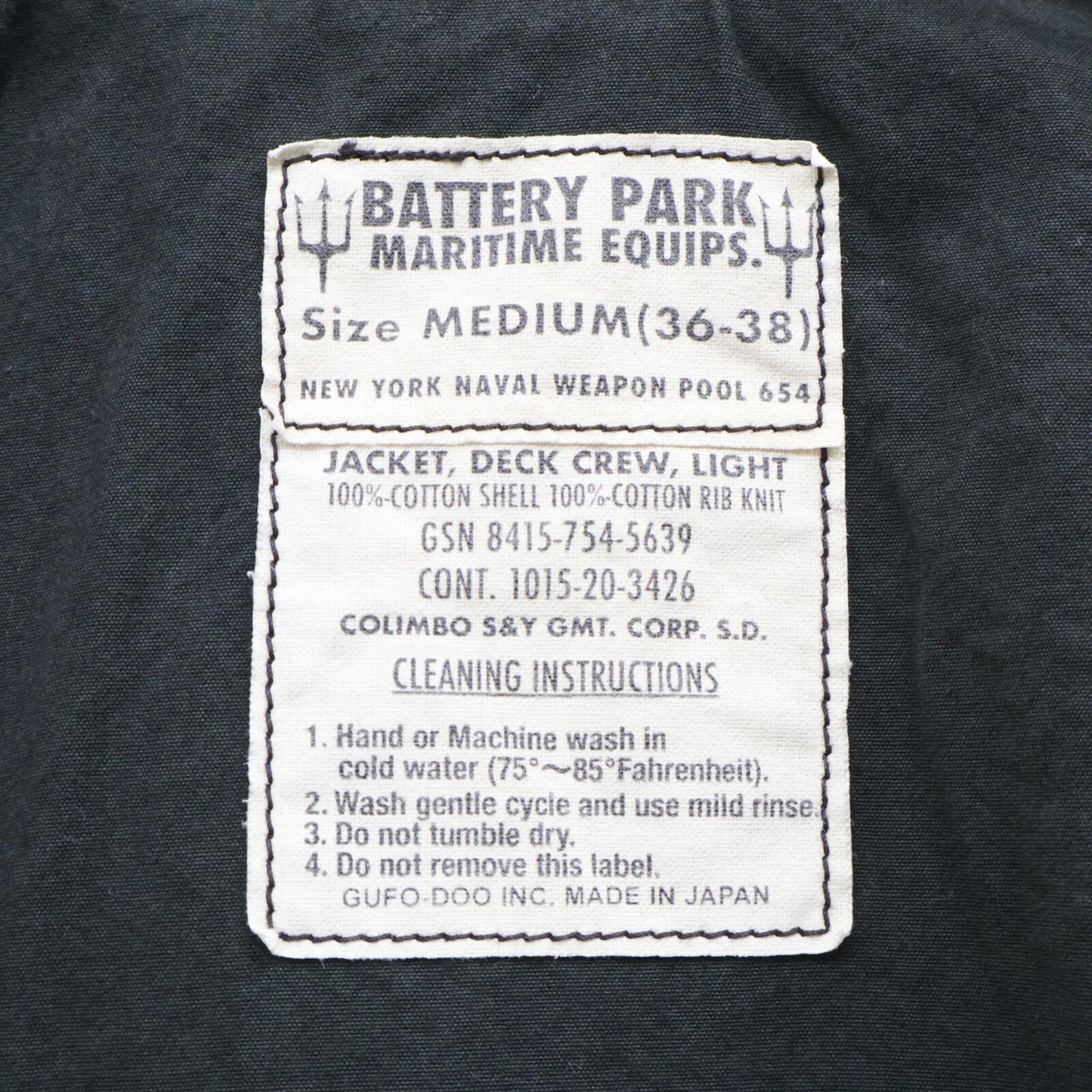 COLIMBO コリンボ 美品 ZZ-0108 SHIPPIERKE LIGHT DECK JACKET ジャケット M