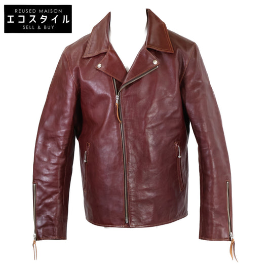 DOUBLE HELIX ダブルヘリックス 【新品同様】Dodecagon ホースハイド ダブルライダース ジャケット 44