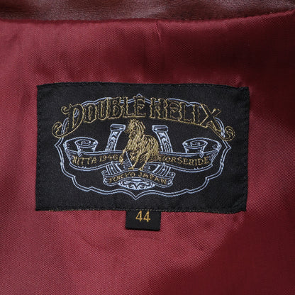 DOUBLE HELIX ダブルヘリックス 【新品同様】Dodecagon ホースハイド ダブルライダース ジャケット 44