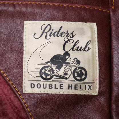 DOUBLE HELIX ダブルヘリックス 【新品同様】Dodecagon ホースハイド ダブルライダース ジャケット 44