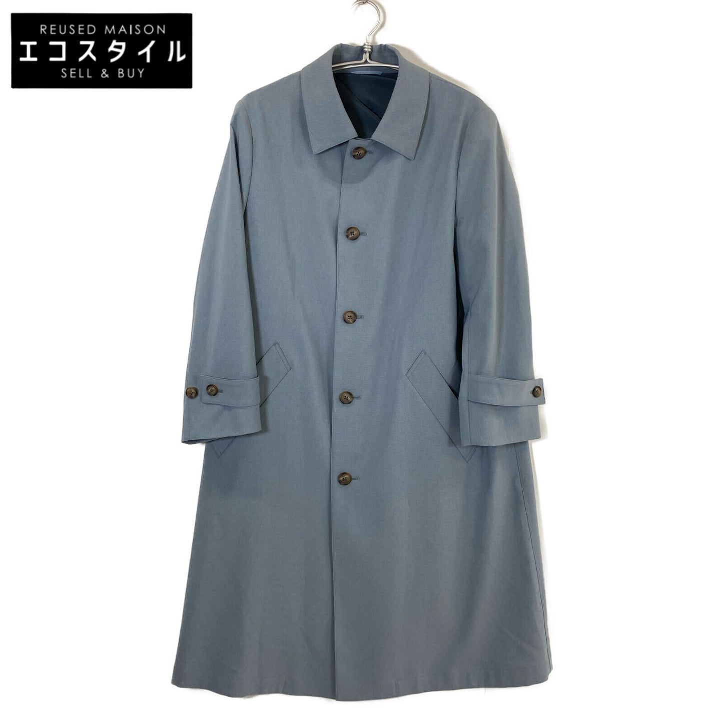 COMME CA MEN コムサメン 24年 ﾌﾞﾙｰ 07-17MG02 ｴｱﾘｰｺｰﾄ コート M