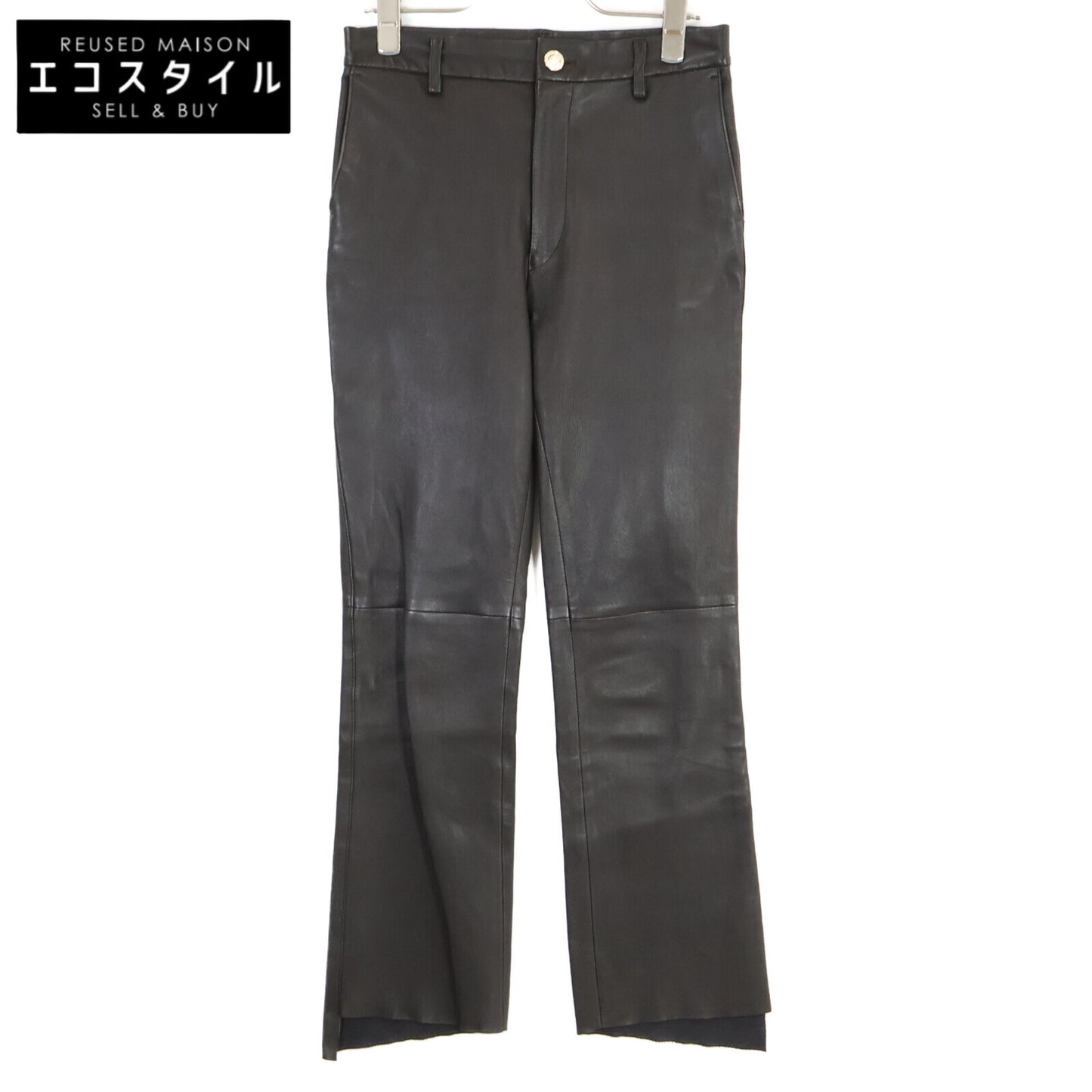 Deuxieme Classe ドゥーズィエムクラス ﾌﾞﾗｳﾝ ﾚｻﾞｰ ﾊﾟﾝﾂ ボトムス 36