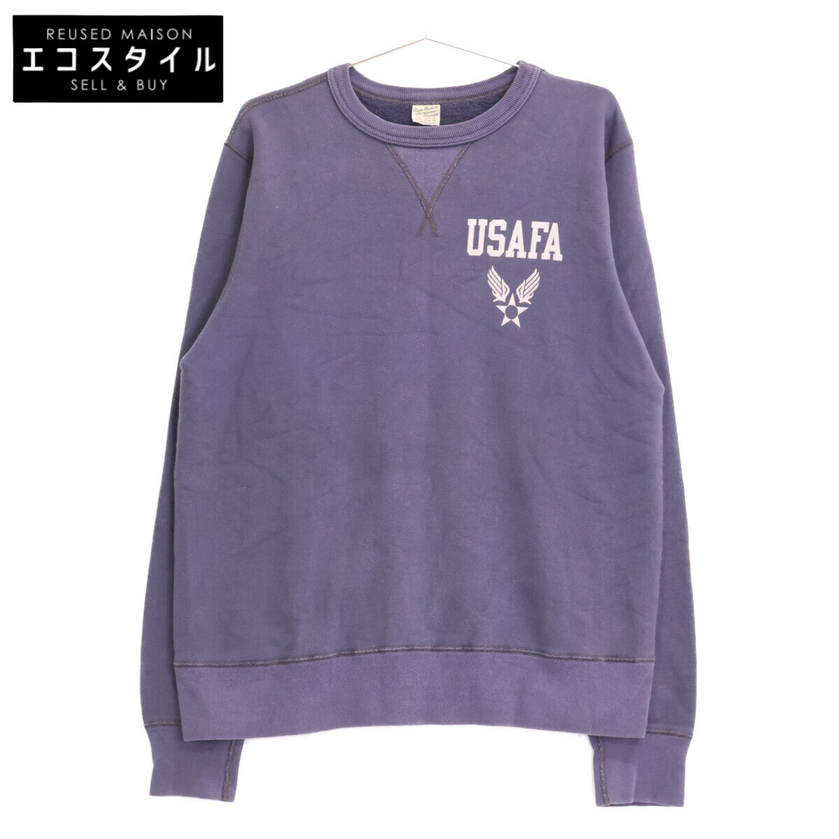 BUZZ RICKSON'S バズリクソンズ ﾈｲﾋﾞｰ 前V ﾂｰﾄｰﾝ USAFAｽｳｪｯﾄ トップス L