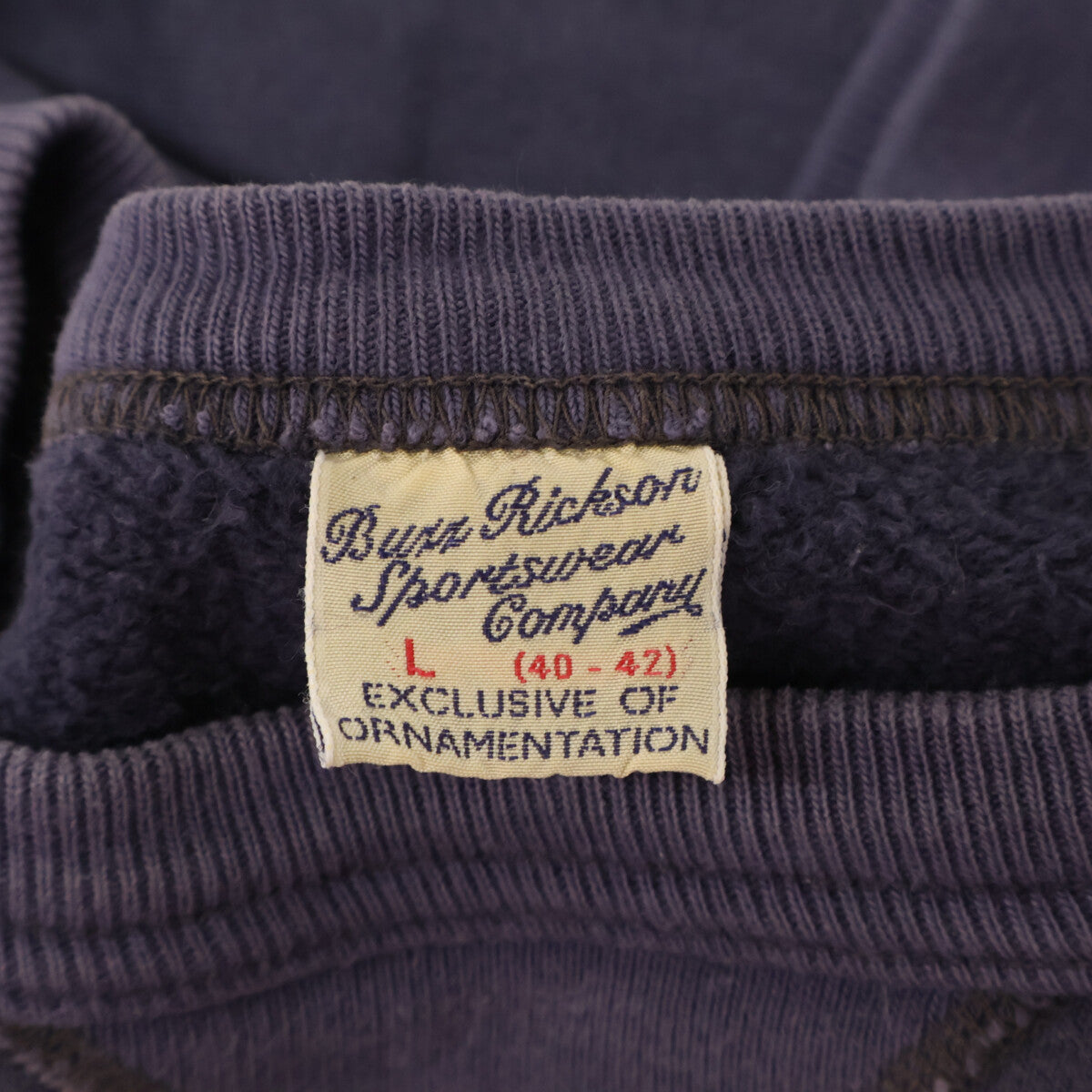 BUZZ RICKSON'S バズリクソンズ ﾈｲﾋﾞｰ 前V ﾂｰﾄｰﾝ USAFAｽｳｪｯﾄ トップス L