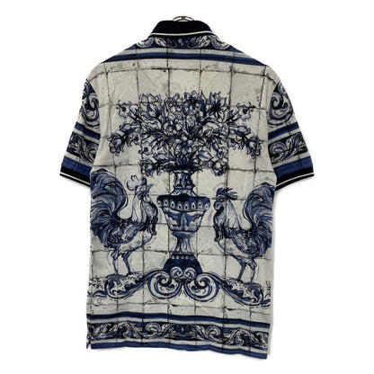 DOLCE&GABBANA ドルチェアンドガッバーナ 【国内正規】G8HJ0T HP7IJ 総柄 半袖ポロシャツ/ トップス 44