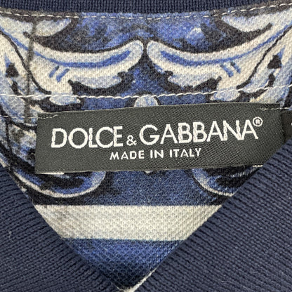 DOLCE&GABBANA ドルチェアンドガッバーナ 【国内正規】G8HJ0T HP7IJ 総柄 半袖ポロシャツ/ トップス 44