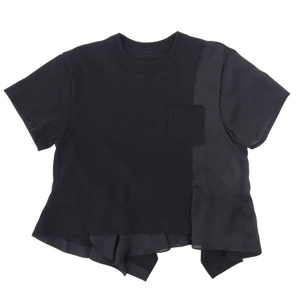 sacai サカイ Cotton Jersey 切替Tシャツ トップス レディース ブラック 3 24-07167 24SS トップス 3