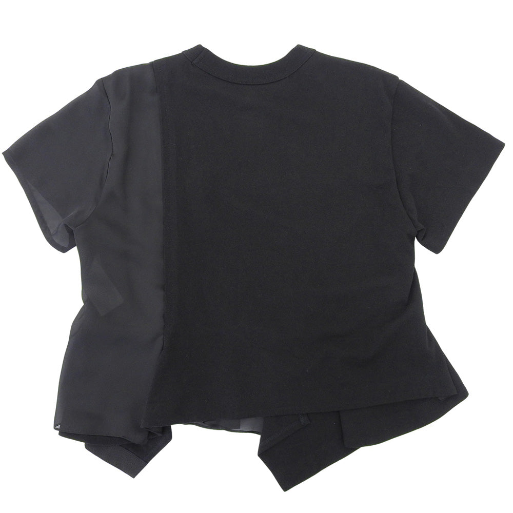 sacai サカイ Cotton Jersey 切替Tシャツ トップス レディース ブラック 3 24-07167 24SS トップス 3