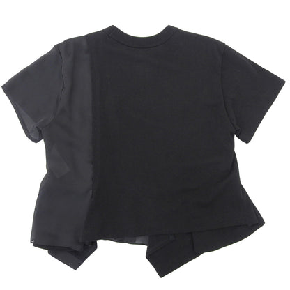 sacai サカイ Cotton Jersey 切替Tシャツ トップス レディース ブラック 3 24-07167 24SS トップス 3
