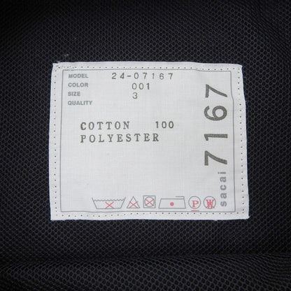 sacai サカイ Cotton Jersey 切替Tシャツ トップス レディース ブラック 3 24-07167 24SS トップス 3