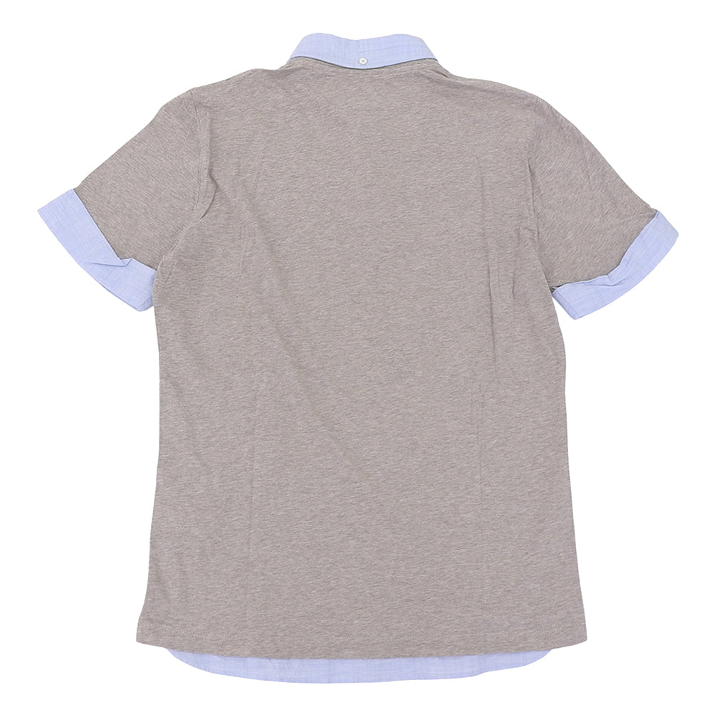 BRUNELLO CUCINELLI ブルネロクチネリ ポロシャツ トップス メンズ ライトブルー ライトグレー S トップス S