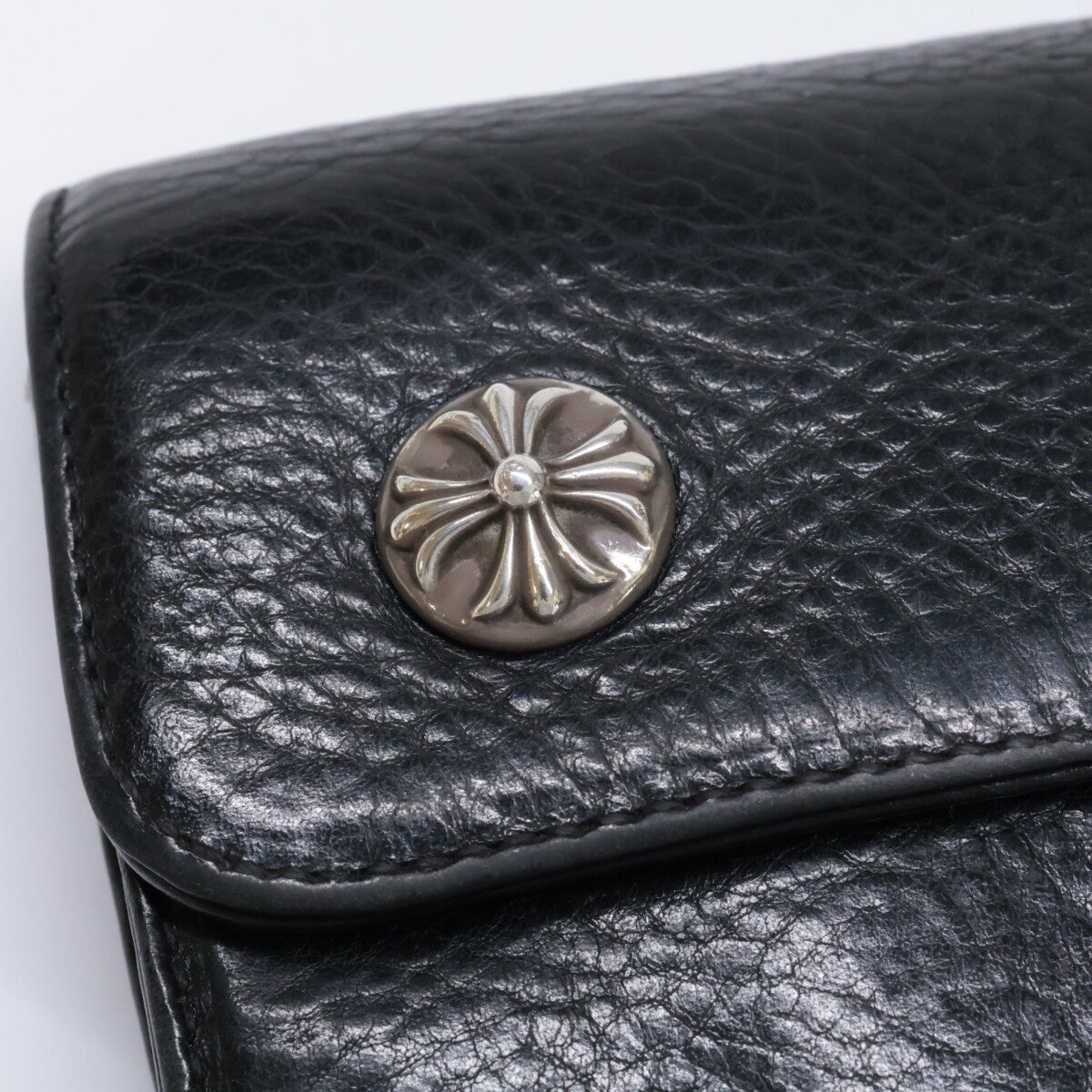 Chrome Hearts クロムハーツ ヘビーレザー クロスボール ウェーブウォレット 長財布（小銭入れあり）