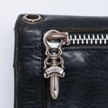 Chrome Hearts クロムハーツ ヘビーレザー クロスボール ウェーブウォレット 長財布（小銭入れあり）