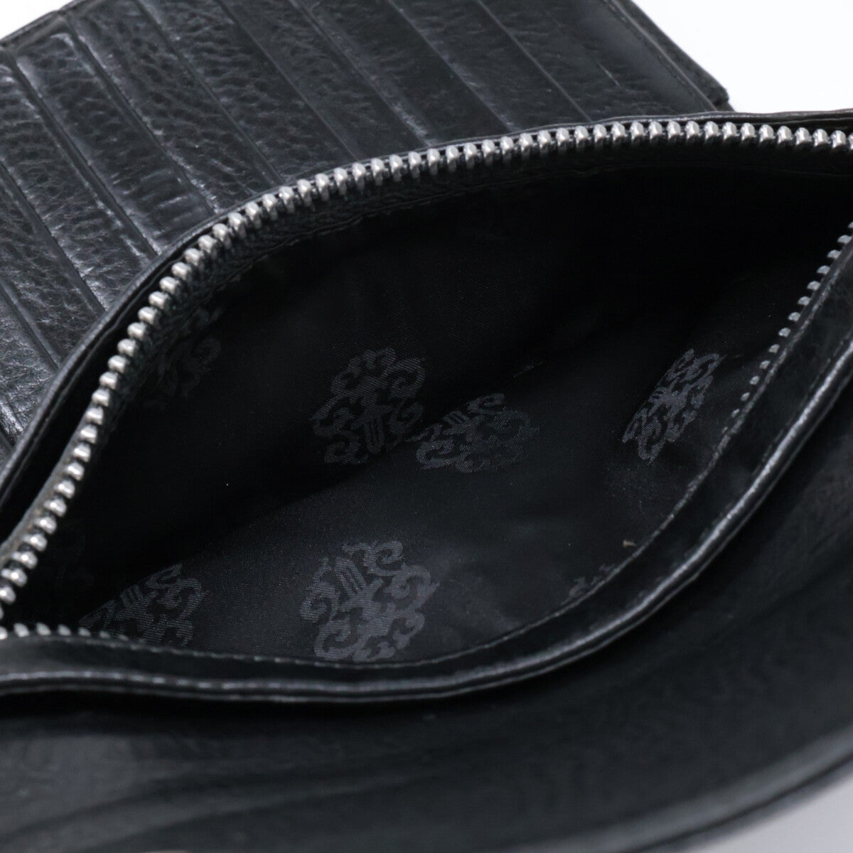 Chrome Hearts クロムハーツ ヘビーレザー クロスボール ウェーブウォレット 長財布（小銭入れあり）
